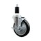Service Caster 5'' Black Poly Swivel 1-3/8'' Expanding Stem Caster with Brake SCC-EX20S514-PPUB-BLK-TLB-138 - alternate 1